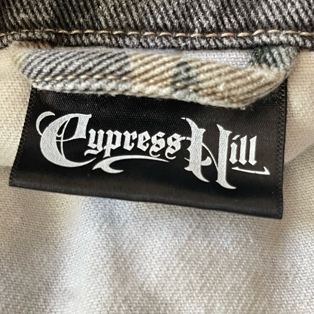 CYPRESS HILL denim jacket men's camo green & gray size MEDIUM - Picture 8 of 14